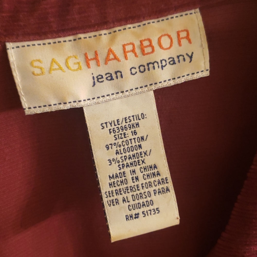 Sag Harbor Burgundy Jacket - Pretty NWOT - 16 - Picture 4 of 4